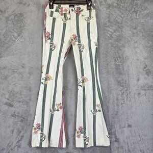 Urban Outfitters BDG Striped Floral Flare Jeans Size 26